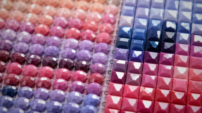 Runde oder eckige Steine: der Unterschied beim Diamond Painting