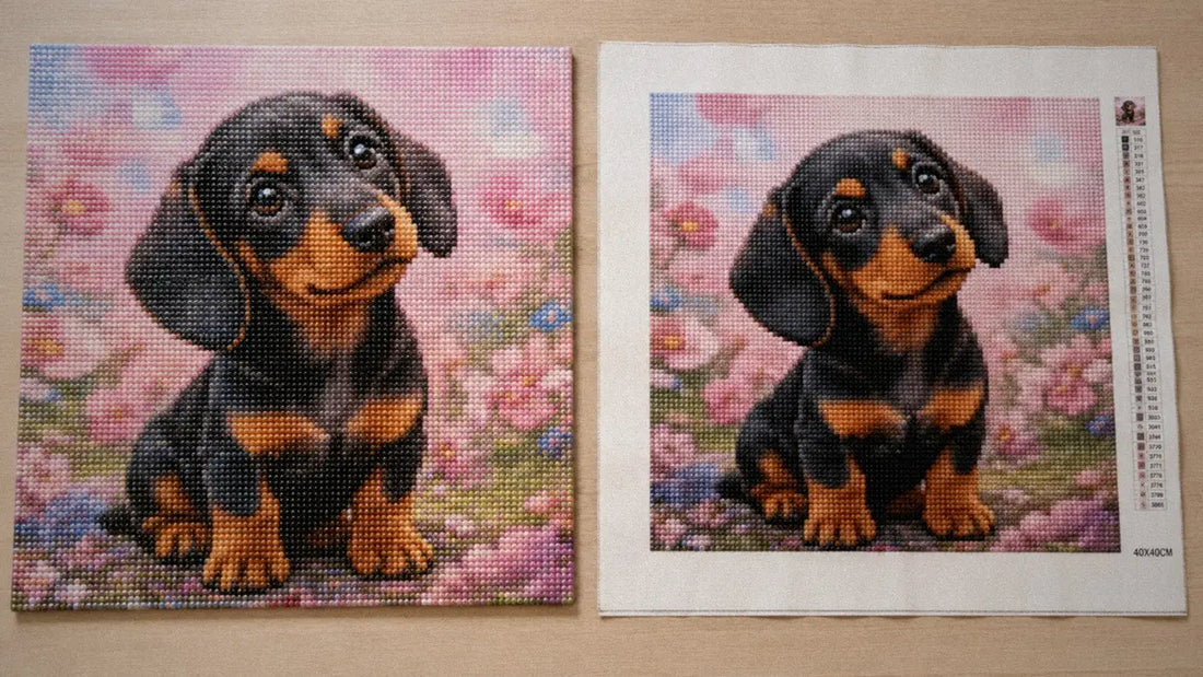 Vollflaechiges und teilflaechiges Diamond Painting im Vergleich